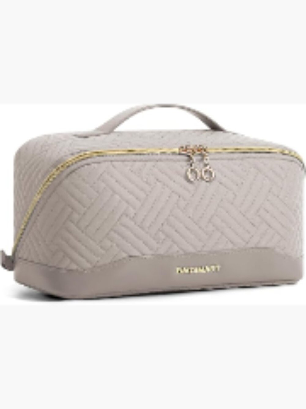 Large Capacity Water-Resistant Makeup Bag with PVC Pocket